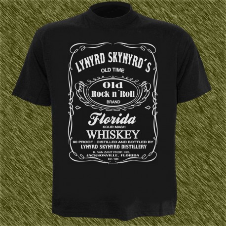 Camiseta negra, Lynyrd Skynyrd, whiskey