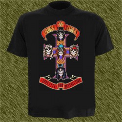 Camiseta negra, Guns n Roses, appetite for destruction