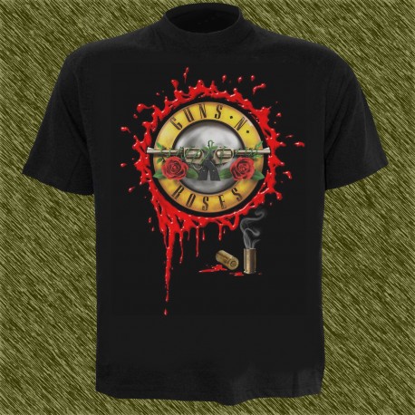 Camiseta negra, Guns n Roses, casquillos