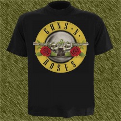 Camiseta negra, Guns n Roses, logo