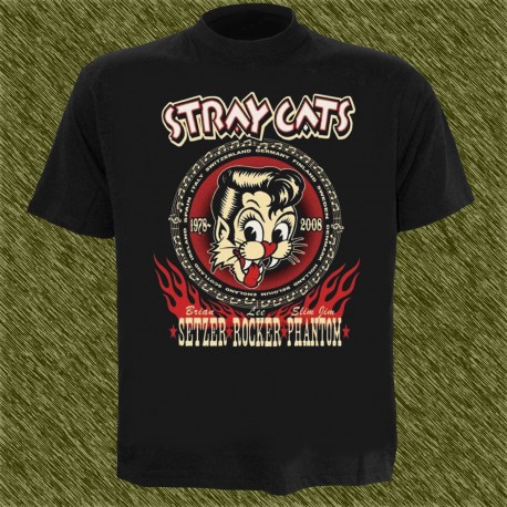 Camiseta negra, Stray Cats, 1978-2008