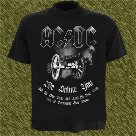 Camiseta negra, AC-DC, we salute you