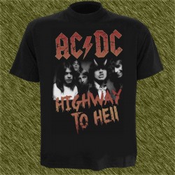 Camiseta negra, AC-DC, highway to hell