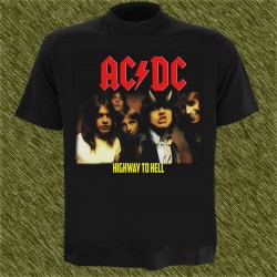 Camiseta negra, AC-DC, highway to hell, classic