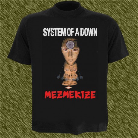 Camiseta negra, system of a down, mezmerize