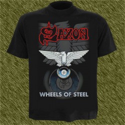 Camiseta negra, wheels of steel