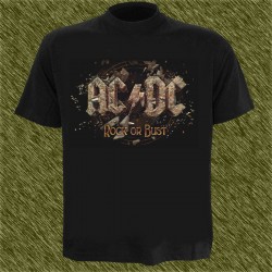 Camiseta negra, AC-DC, rock or bust