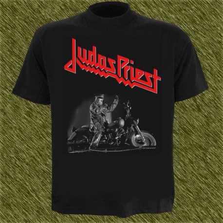 Camiseta negra, judas priest, rob halford