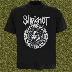 Camiseta negra, slipknot, des moines iowa