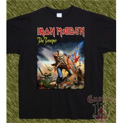 Camiseta negra,iron maiden, the trooper