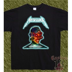 Camiseta negra, metallica, hardwire to self destruct