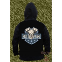 Sudadera con capucha, ride hard