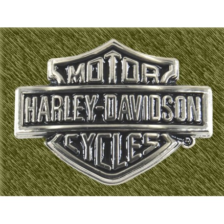 hebilla harley logo cromada