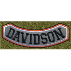 parche bordado para espalda, rocker davidson fondo gris