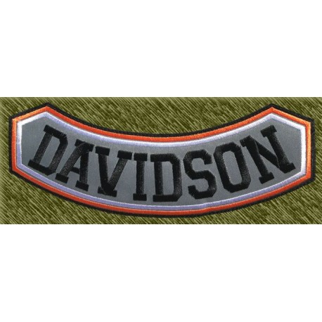 parche bordado para espalda, rocker davidson fondo gris