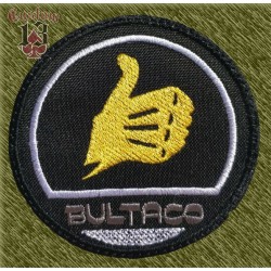 parche bordado, bultaco redondo