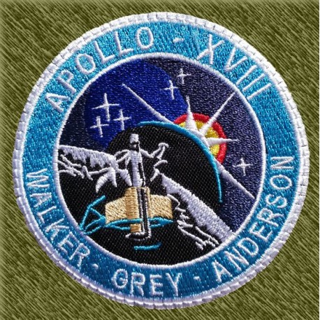 Parche bordado, apollo 18 (azul)