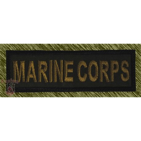 parche bordado, stick marine corps verde