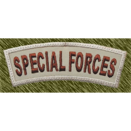 parche bordado, stick special forces curvado beig