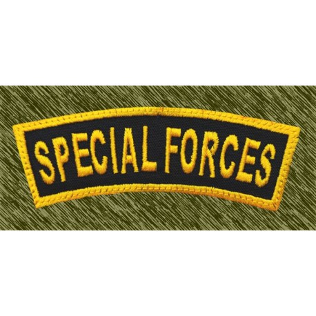 parche bordado, stick special forces curvado