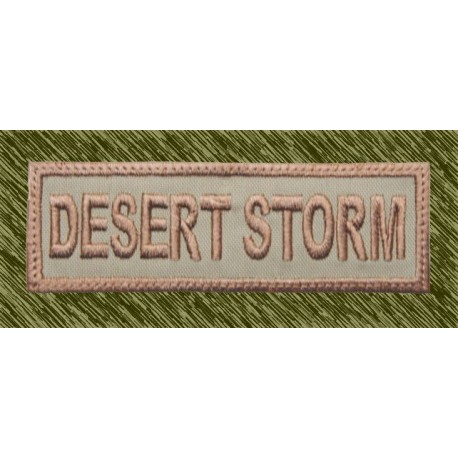 parche bordado, stick desert storm