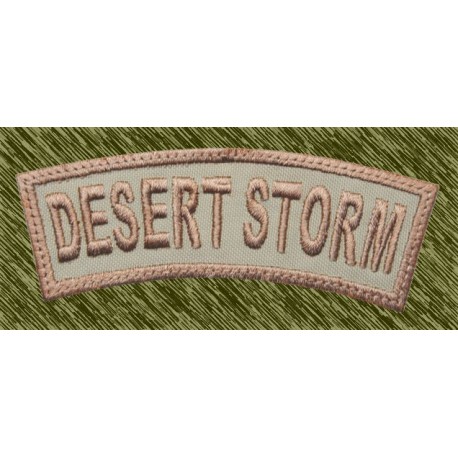 parche bordado, stick desert sotrm curvado beig