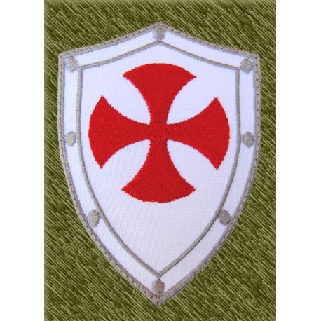 Parche bordado, escudo templario