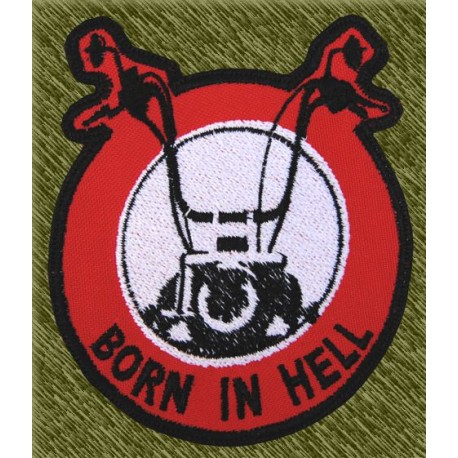 Parche bordado, born in hell