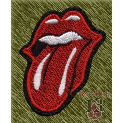 Parche bordado, lengua rolling stones mini