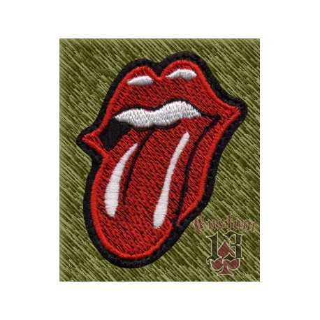 Parche bordado, lengua rolling stones mini