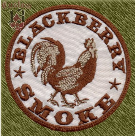 Parche bordado, blackberry smoke gallo