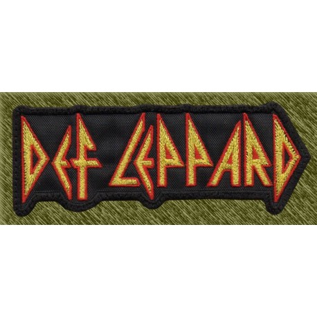 Parche bordado, def leppard, nombre