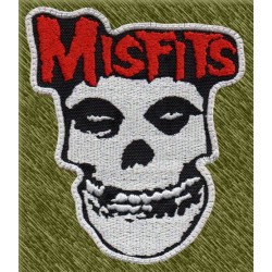 Parche bordado, misfits calavera