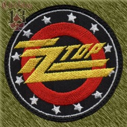 Parche bordado, zz top redondo