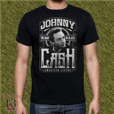 Camiseta negra, johnny cash, the man in black