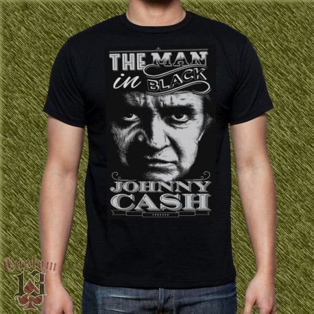 Camiseta negra, johnny cash, forever