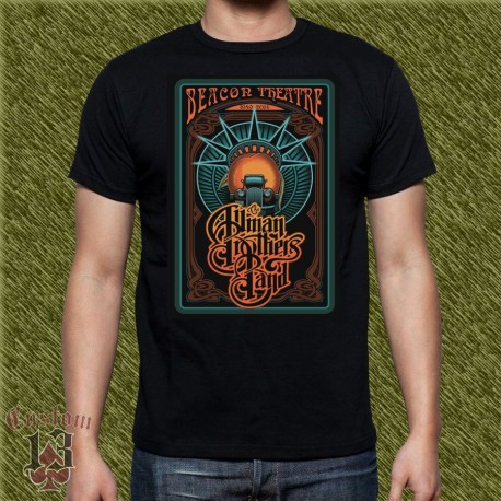 Camiseta negra, allman brothers band, beacon theatre