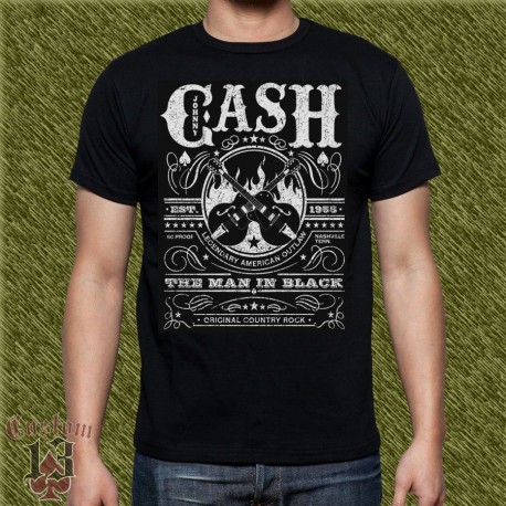 Camiseta negra, johnny cash, est. 1955