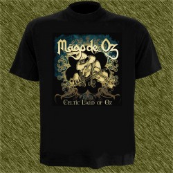 Camiseta negra,mago de oz, celtic land of oz