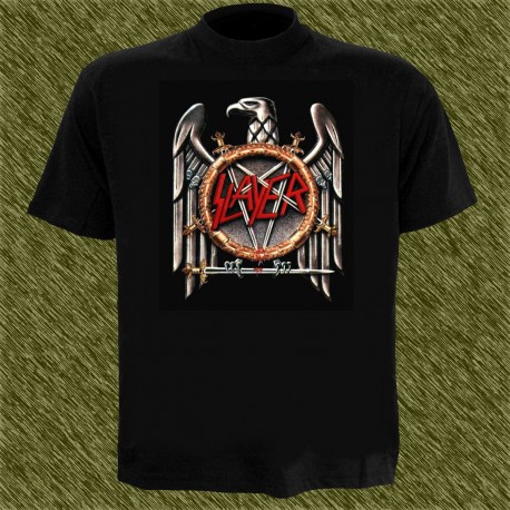 Camiseta negra, slayer, aguila