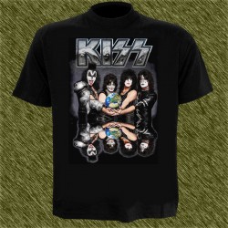 Camiseta negra, kiss, the world