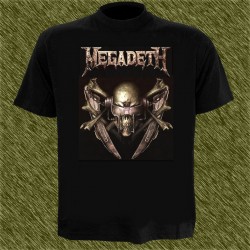 Camiseta negra, megadeth, guadañas