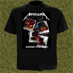 Camiseta negra, metallica, hardwired... to self destruct