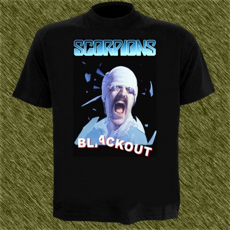 Camiseta negra, scorpions blackout