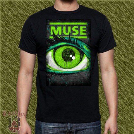 Camiseta negra, muse, ojo