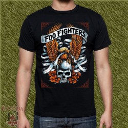 Camiseta negra, foo fighters, eagle