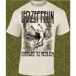 Camiseta beig, led zeppelin, starway to heaven