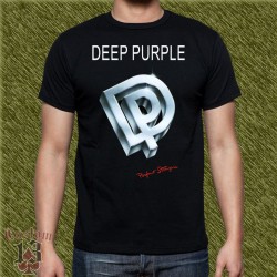 Camiseta negra, deep purple, perfect stranger