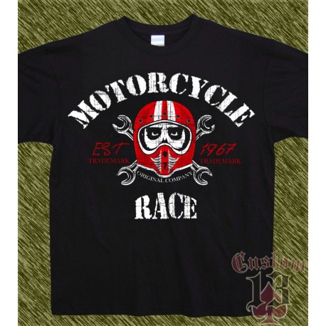 Camiseta negra, motorcycle race