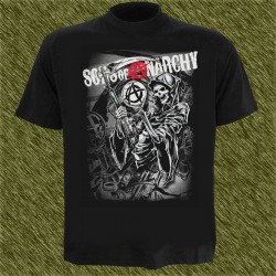 Camiseta negra, sons of anarchy, reaper